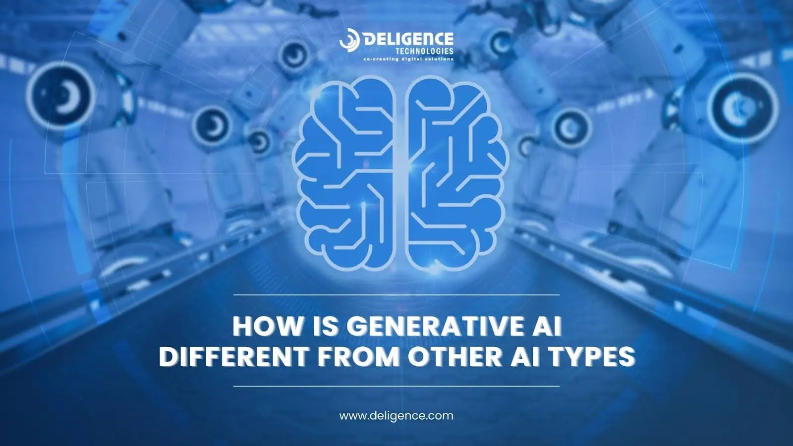 generative AI3 Comparison graphic explaining what makes generative AI different from predictive AI.